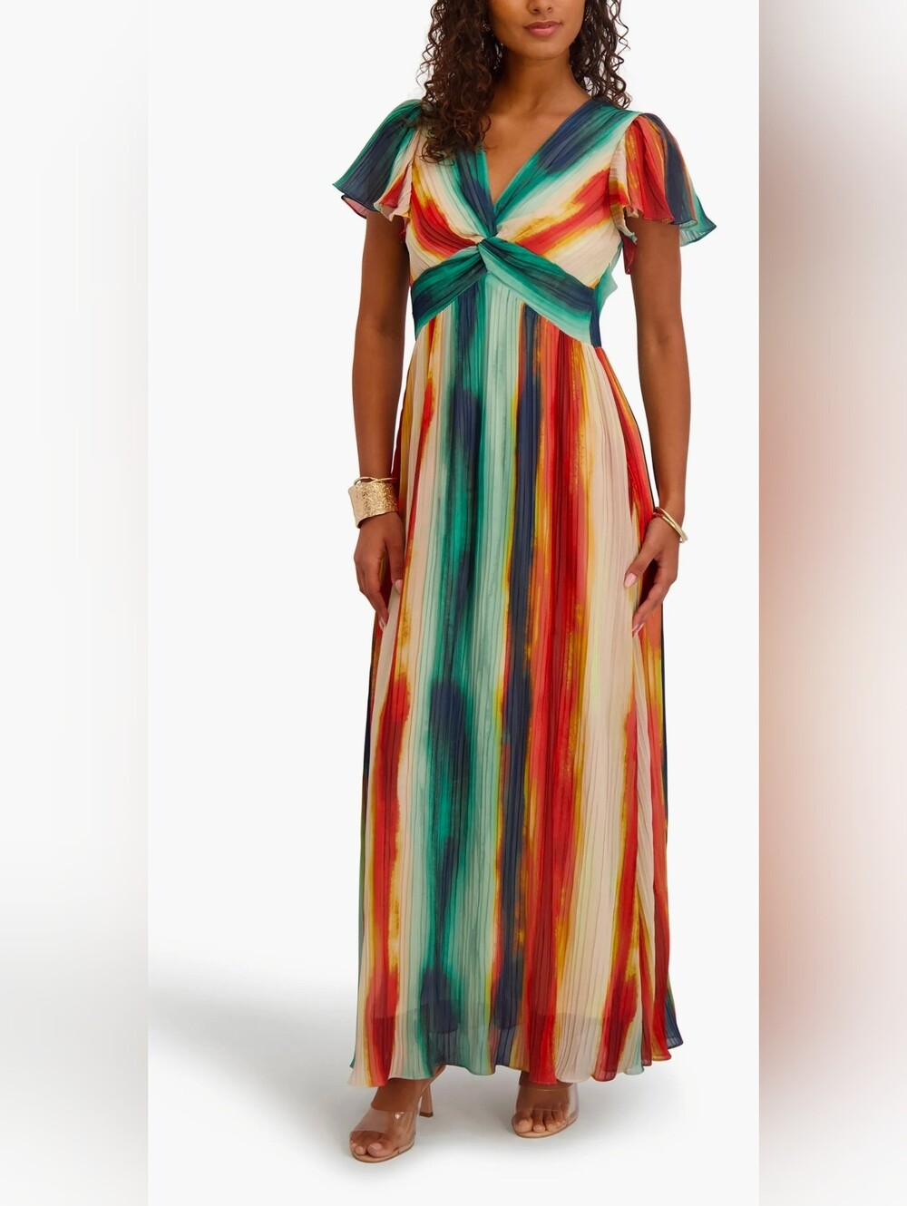 Kensie 

Stripe Chiffon Maxi Dress